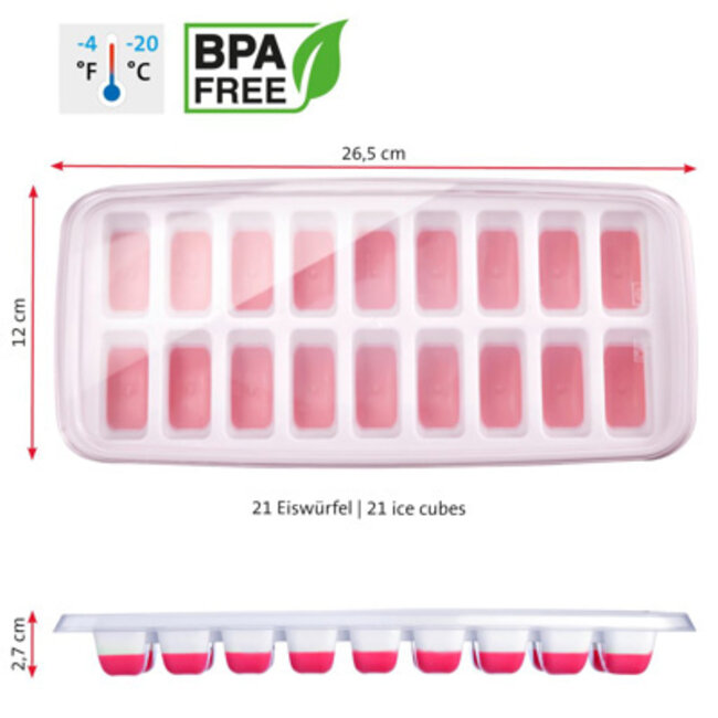 Westmark ijsblokjesvorm met deksel - 2 Stuks