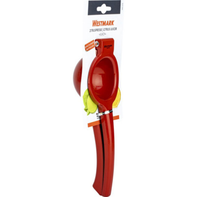 Westmark Citruspers Juicy – Handmatige Citruspers van Hoogwaardige Kwaliteit voor Sinaasappels, Citroenen en Limoenen – Stevige Pers met Ergonomisch Handvat
