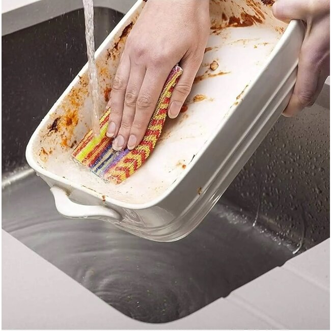 Euroscrubby Klein Voordeelverpakking – 17 x 13 cm – 50 Stuks – Krasvrije Schrobdoekjes