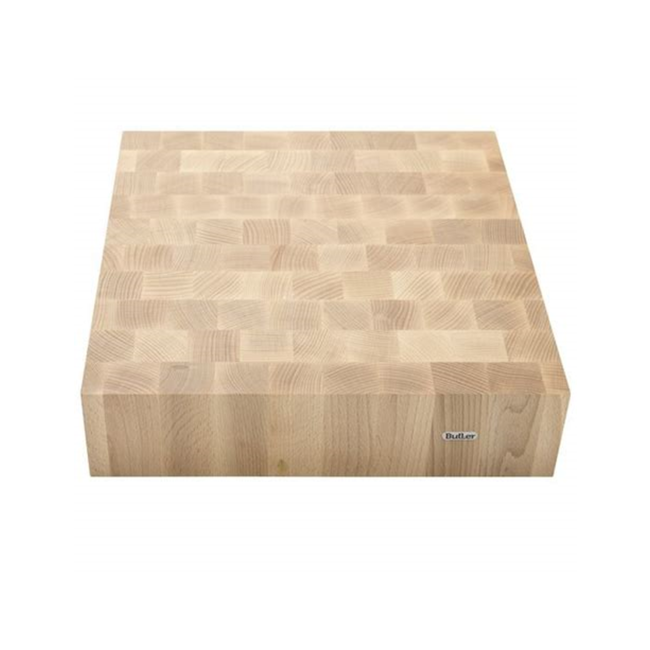 Butler Hakblok Beukenhout Kopshout - Professionele Snijplank - 40x40x6 cm
