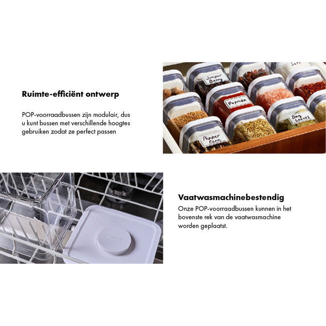 OXO Good Grips Voordeelset Voorraadbussen Pop 2.0 5-Delig