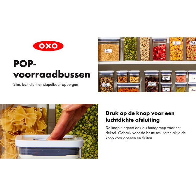 OXO Good Grips Voordeelset Voorraadbussen Pop 2.0 5-Delig