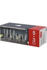 Leonardo 4x waterglazen 215 ml en 4x longdrinkglazen 300ml