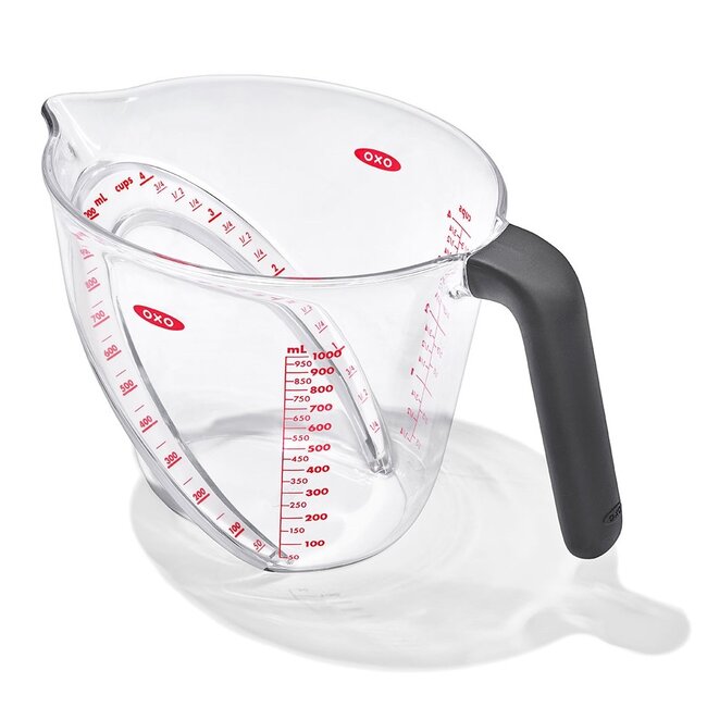 OXO Good Grips Maatbeker 1 Liter – In te Lezen van Bovenaf – BPA-Vrij Kunststof – Anti-Slip Handvat