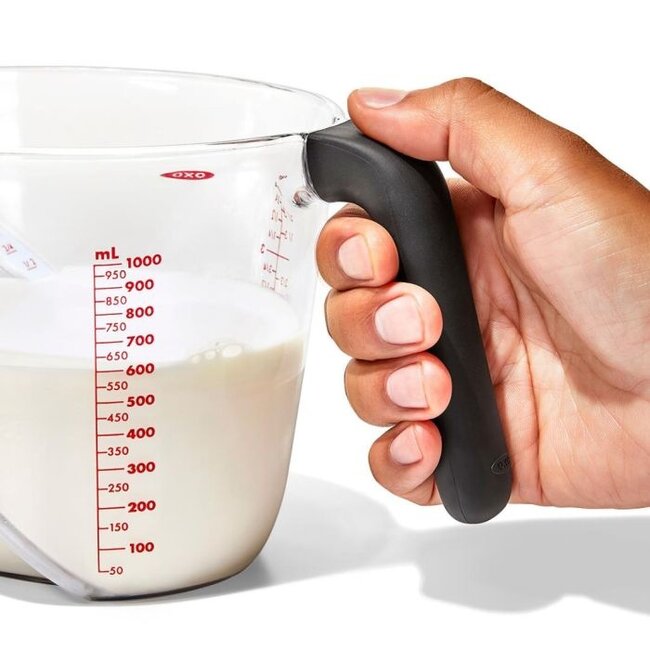 OXO Good Grips Maatbeker 1 Liter – In te Lezen van Bovenaf – BPA-Vrij Kunststof – Anti-Slip Handvat