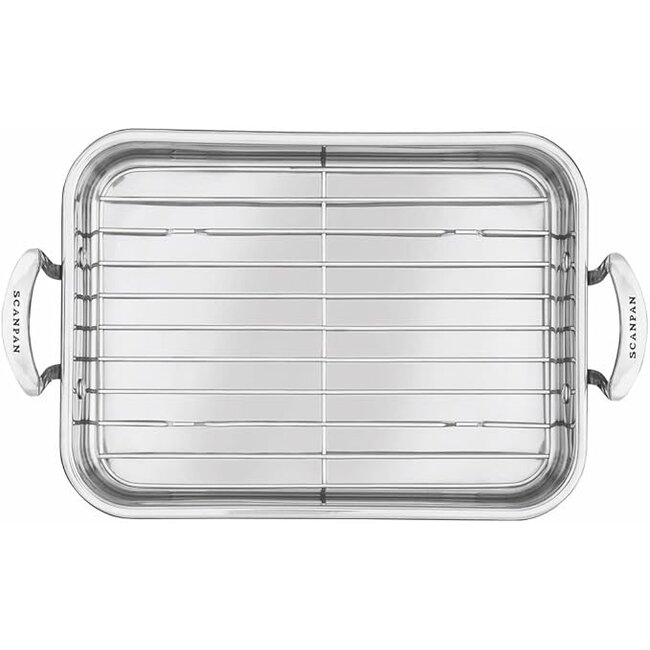 Scanpan RVS Braadslede met rooster Impact 42 x 26 cm