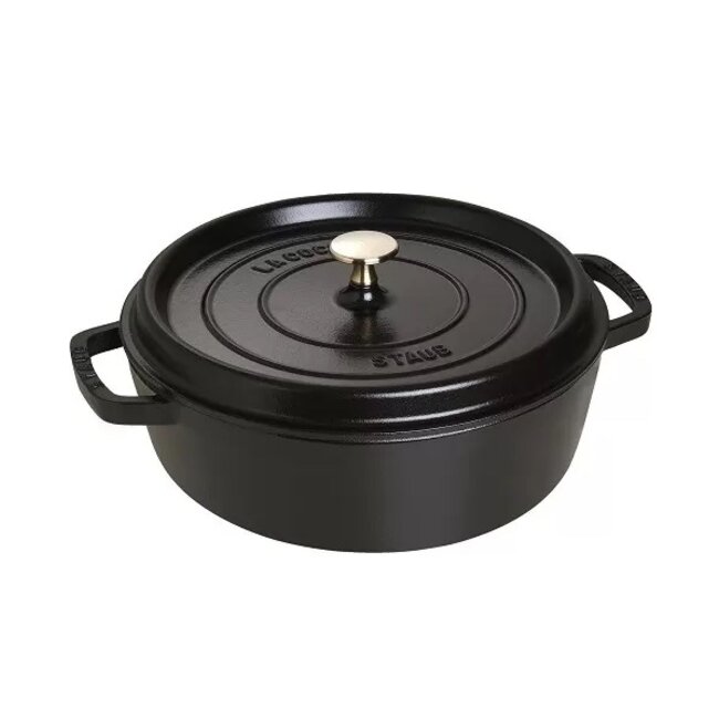 Staub Braadpan / Cocotte Laag Zwart 28cm