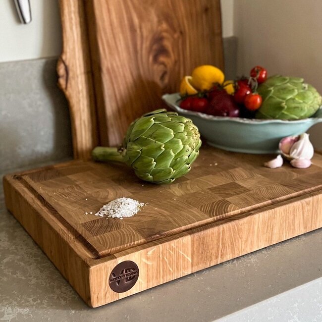 Blocks & Boards Hakblok Eikenhout VD5 42 x 28 x 5 cm met goot