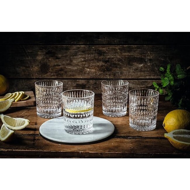 Nachtmann Ethno Whiskyglazen 294ml Set van 8 – Beiers Kristalglas Tumblers voor Whisky & Cocktails