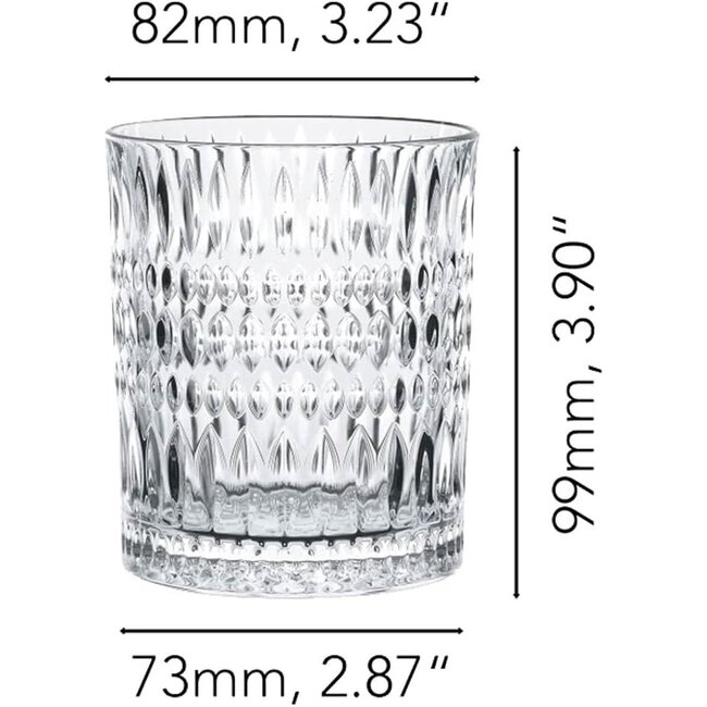 Nachtmann Ethno Whiskyglazen 294ml Set van 8 – Beiers Kristalglas Tumblers voor Whisky & Cocktails