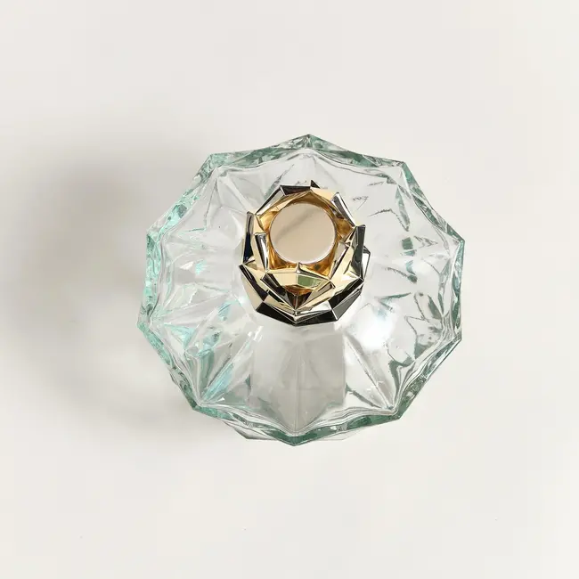 Lampe Berger Maison Berger Kali – Geurbrander – Transparant Glas – Gouden Dop - Inclusief Accessoires