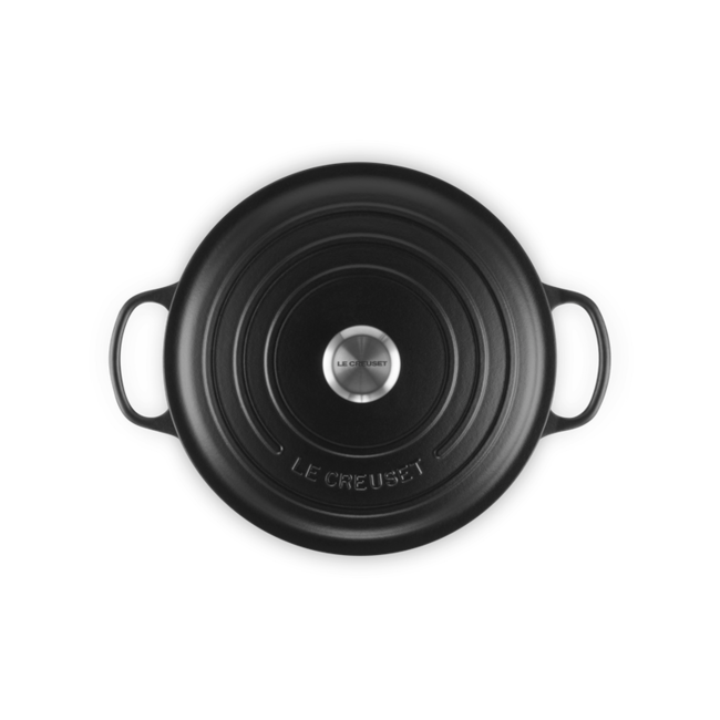 Le Creuset Gietijzeren braadpan Signature Mat Zwart 6.7L - 28cm