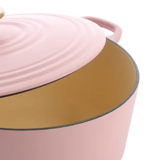 BK Bourgogne Gietijzeren Braadpan – 24 cm – 4.2 liter - Blush Pink (Geëmailleerd) - Ovenbestendig tot 230°C