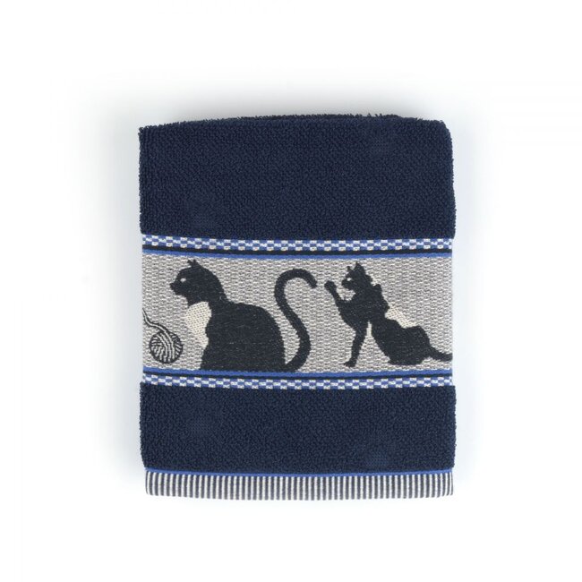 Bunzlau Castle Keukendoek Katten Donker Blauw