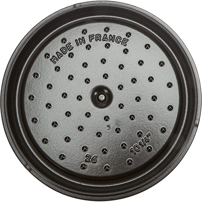 Staub Braadpan Cocotte Gietijzer Laag Zwart 4Liter 26cm