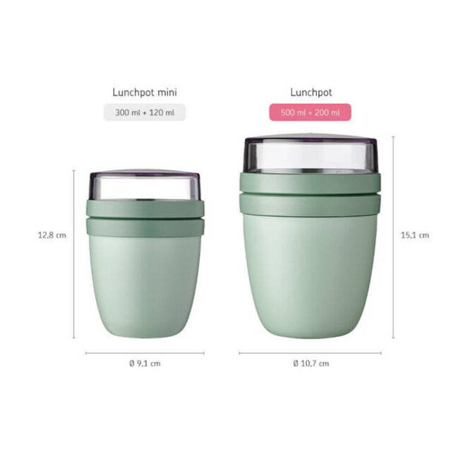 Mepal lunchpot ellipse - nordic sage 500 + 200 ml