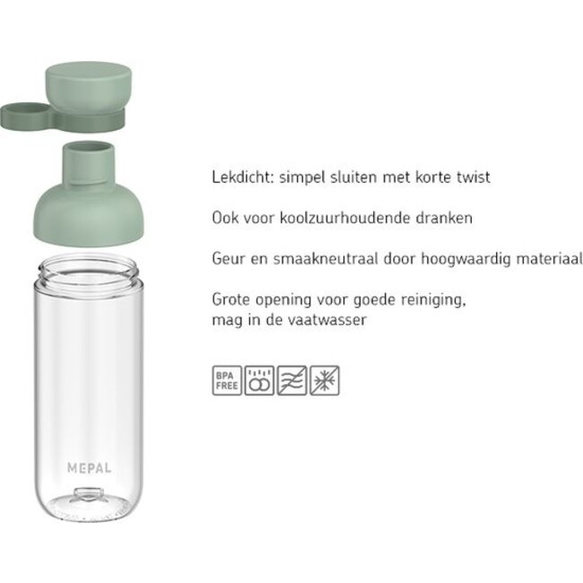 Mepal Waterfles Vita 500 ml Nordic Black