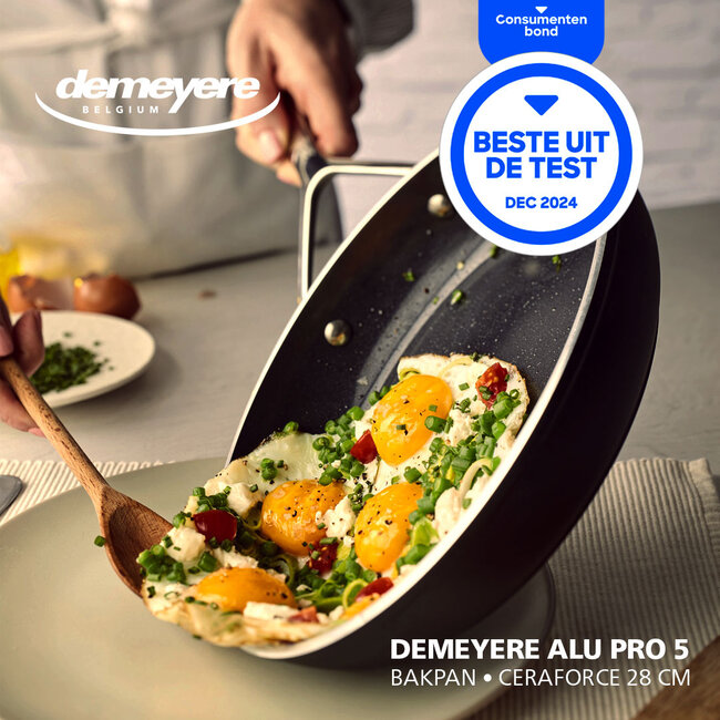 Demeyere Alu Pro 5 Ceraforce Koekenpan 28 cm – Aluminium pan met keramische antiaanbaklaag
