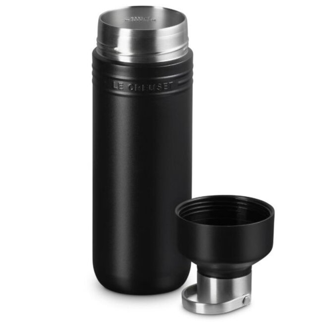 Le Creuset Drinkfles On The Go Mat Zwart 1L