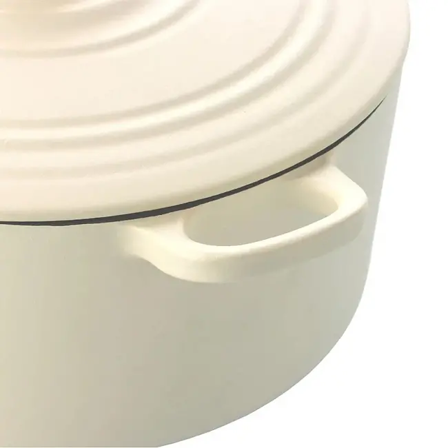 BK Braadpan Gietijzer Bourgogne Cream White 24cm