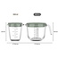 Mepal Maatbeker Glas Chef It 1000 ml met Deksel Nordic Sage