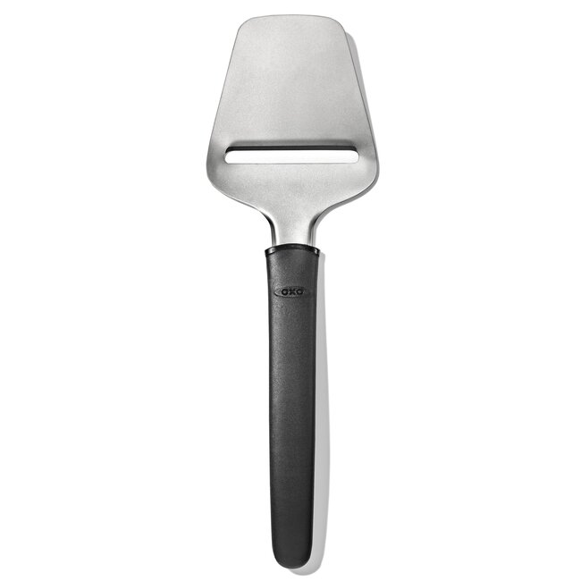 OXO Good Grips Kaasschaaf – Comfortabele Antislip Greep – Schaaft Makkelijk Harde en Semi Harde Kazen – RVS Snijvlak – Ergonomisch en Vaatwasserbestendig
