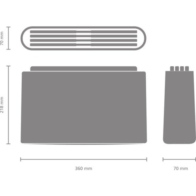 Brabantia 4 Snijplanken in set met Houder - Met Tablethouder Tasty+ Donker Grijs
