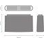 Brabantia 4 Snijplanken in set met Houder - Met Tablethouder Tasty+ Donker Grijs