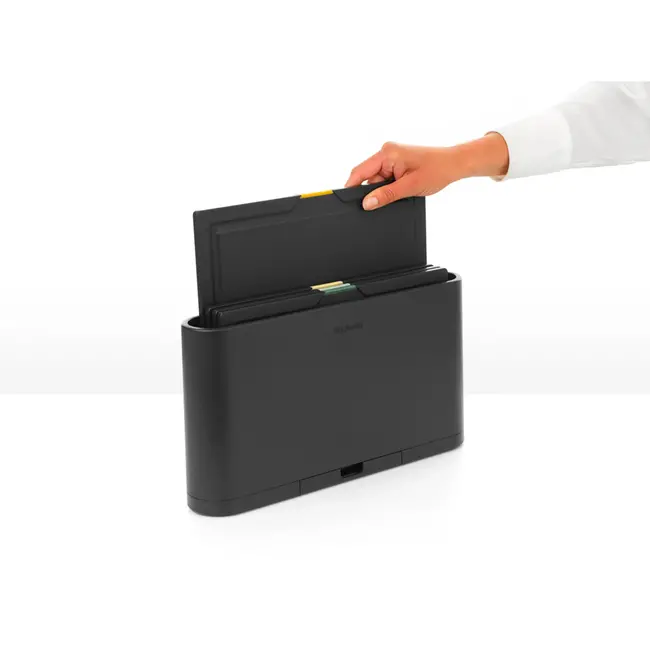 Brabantia 4 Snijplanken in set met Houder - Met Tablethouder Tasty+ Donker Grijs