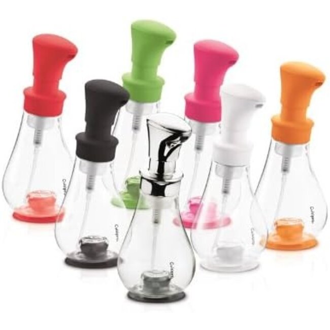 Cuisipro Schuimpompje Rood 390 ml – Luxe Zeepdispenser voor Schuimzeep – Bespaart tot 75% Zeep – Met Zuignap