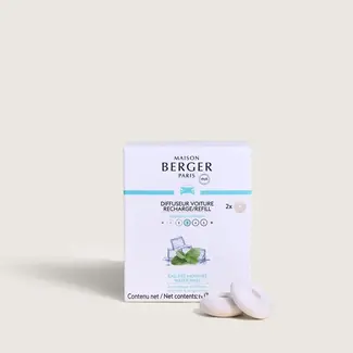 Maison Berger Autoparfum Navulling Water Mint 2 stuks