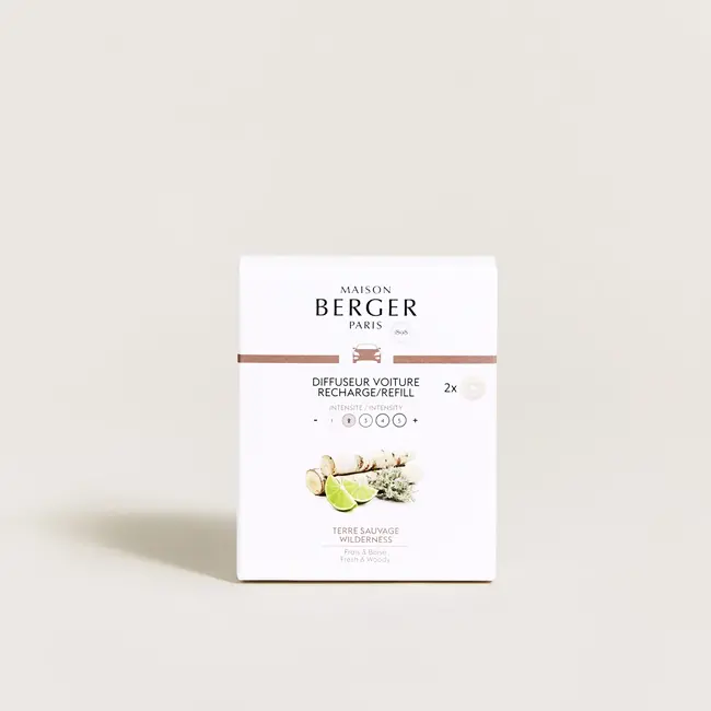 Maison Berger Autoparfum / Autodiffuser navulling Terre Sauvage / Wilderness 2 stuks