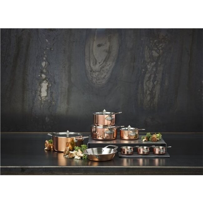 Scanpan Mini Steelpannen set - Maitre d'- Met serveerplank van leisteen 6 cm 80ml