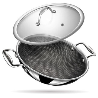 Stahl Wokpan Hybrid 24cm + Glazen Deksel