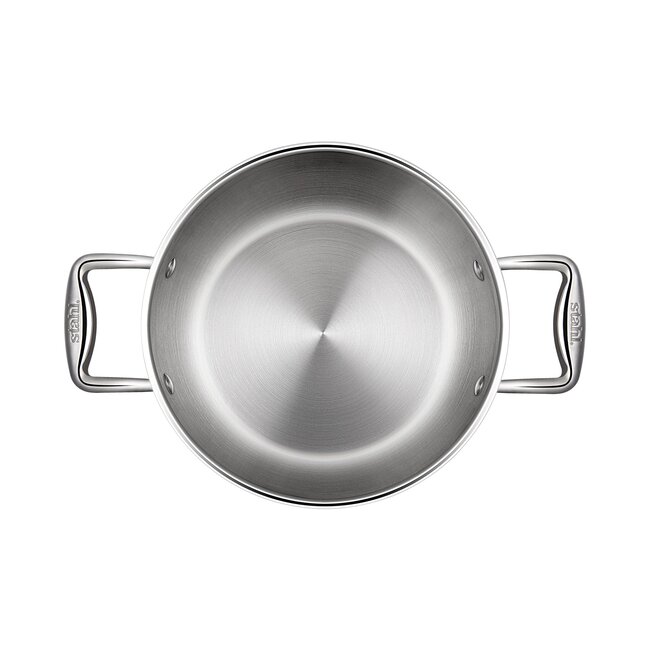 Stahl Wokpan - Triply - Met Twee Grepen - 8 liter - 34 cm + RVS Deksel