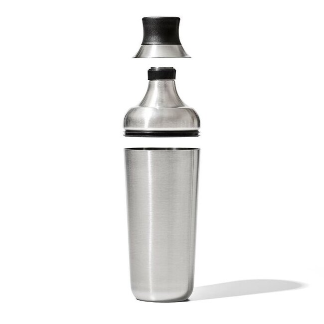 OXO SteeL Cocktailshaker – 700 ml – Dubbelwandig RVS – Met Ingebouwde Zeef