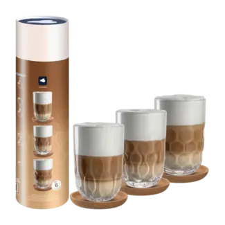 Leonardo Latte Macchiato Glas Gocce 390ml 6-delig
