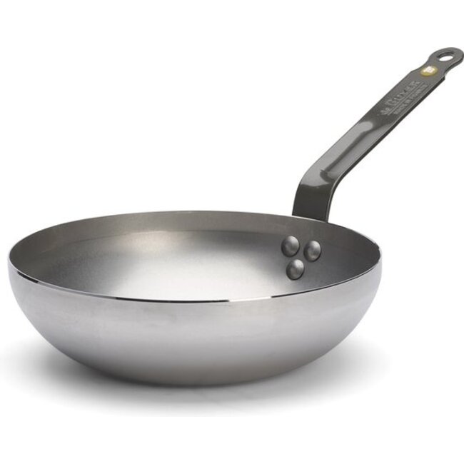 De Buyer Wokpan Brede bodem Mineral B - 24cm