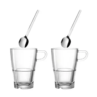 Leonardo Latte Macchiato Glazen Senso 350ml Set 4-delig