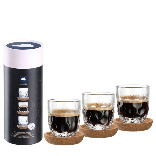 Leonardo Gocce Espressoglas 6-delig