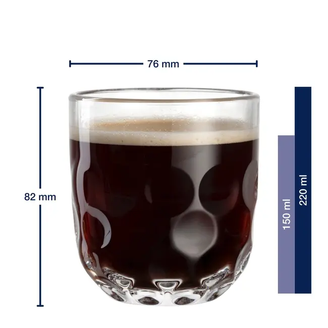 Leonardo Gocce 1 Koffieglas 220ml 2 Stuks