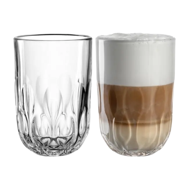 Leonardo Latte Macchiato Glas Gocce 3 390ml 2 stuks