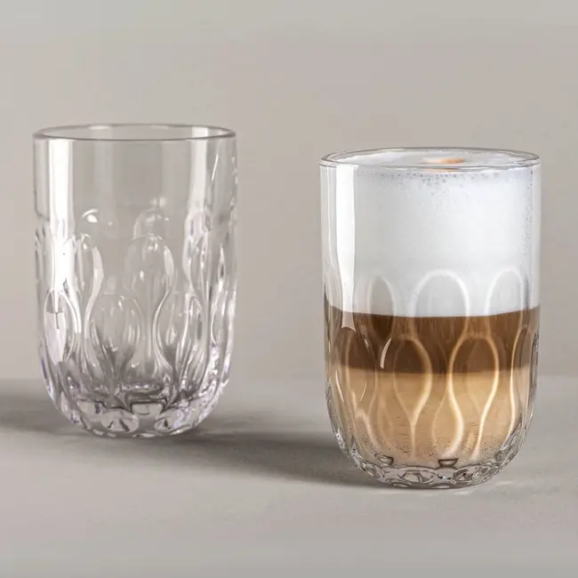 Leonardo Latte Macchiato Glas Gocce 3 390ml 2 stuks