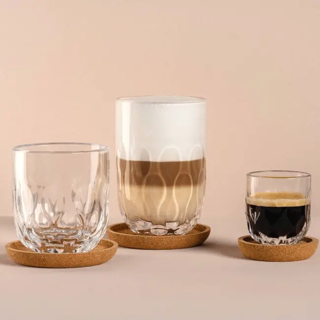 Leonardo Latte Macchiato Glas Gocce 3 390ml 2 stuks