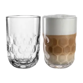 Leonardo Latte Macchiato Glas Gocce 1 390ml 2 stuks