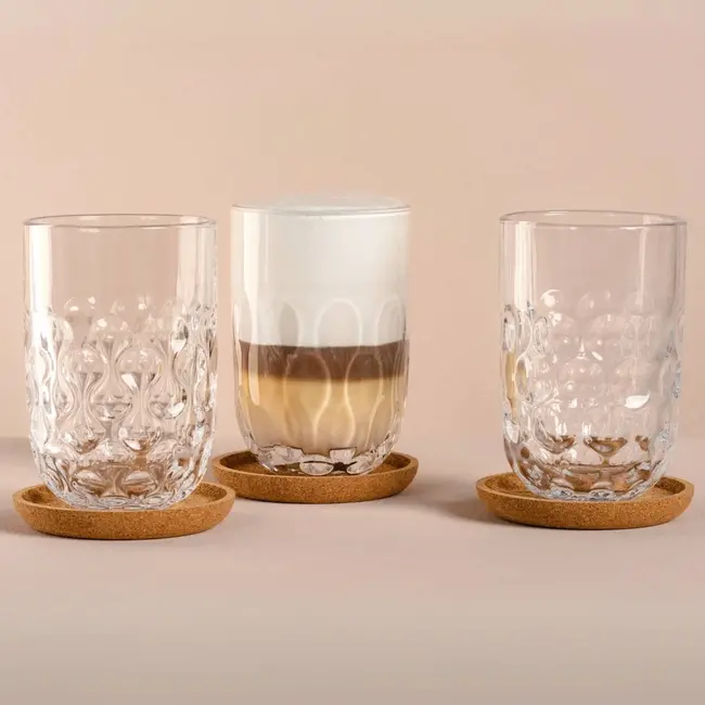 Leonardo Latte Macchiato Glas Gocce 1 390ml 2 stuks