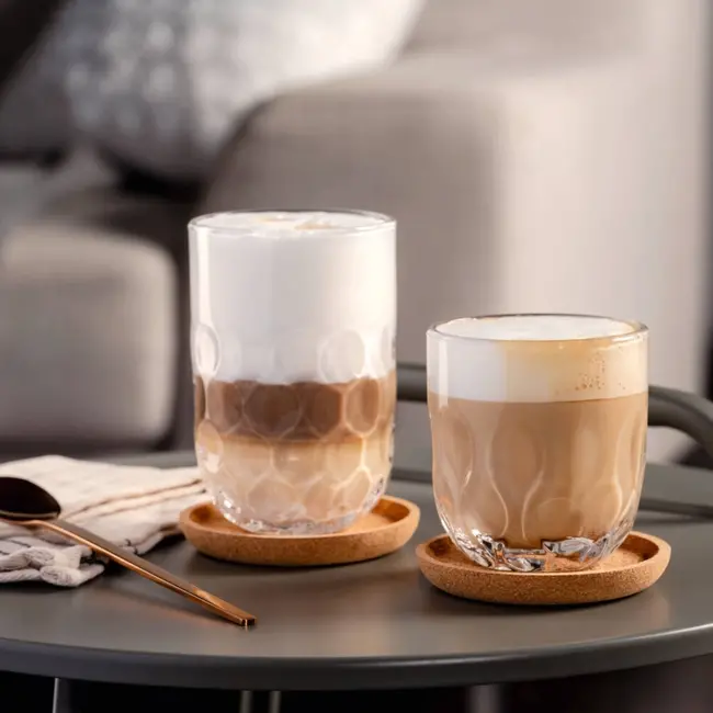 Leonardo Latte Macchiato Glas Gocce 1 390ml 2 stuks