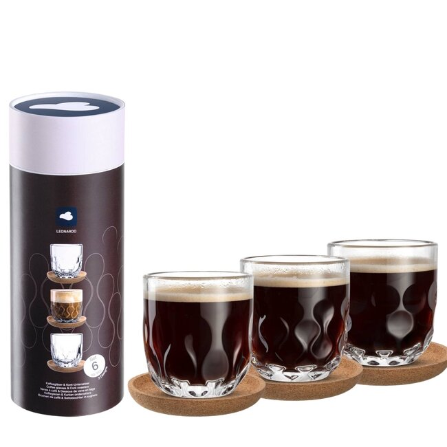 Leonardo Koffieglas Gocce Tumblers 220ml 6-Delig