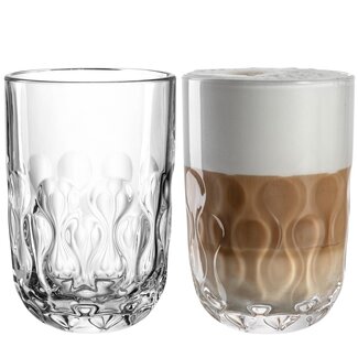 Leonardo Latte Macchiato Glas Gocce 2 390ml 2 Stuks