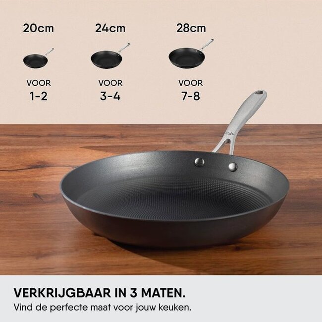 Stahl Koekenpannenset Gietijzer Lichtgewicht ø 24 & 28 cm